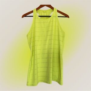 Athleta Neon Green/yellow Racerback Workout Tank Top | Size M